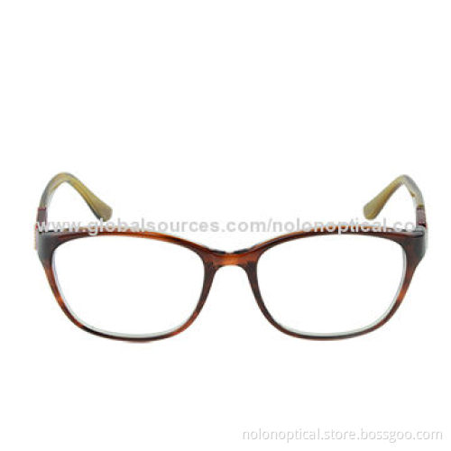 Retro Vintage Brown Women's Eyeglasses with Chinese Style Deco